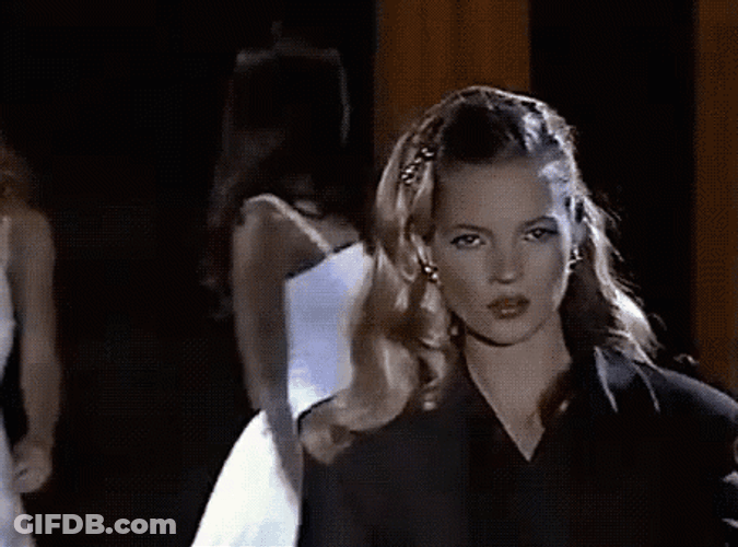 Kate Moss Fierce Catwalk GIF
