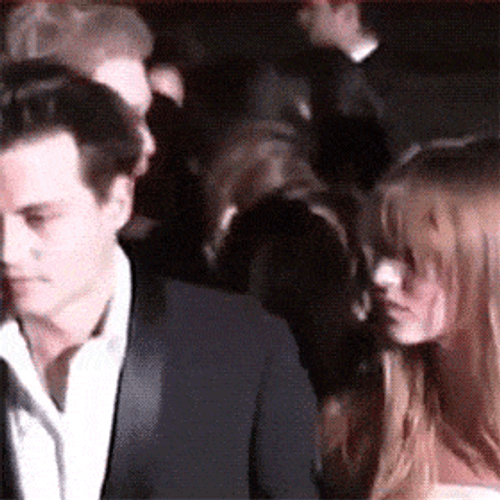 Kate Moss Johnny Depp GIF