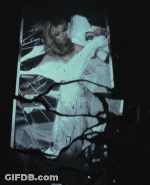 Kate Moss Mirror Shatter GIF