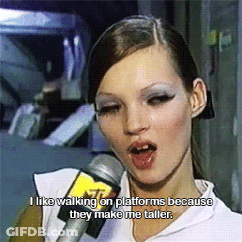 Kate Moss Walking On Platforms GIF