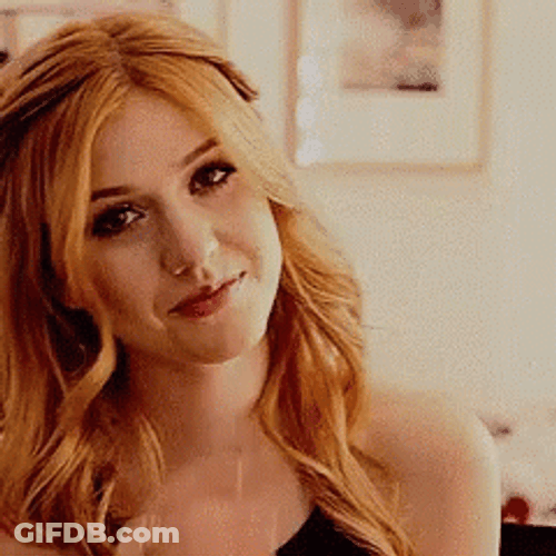 Katherine Mcnamara Touching Hair GIF
