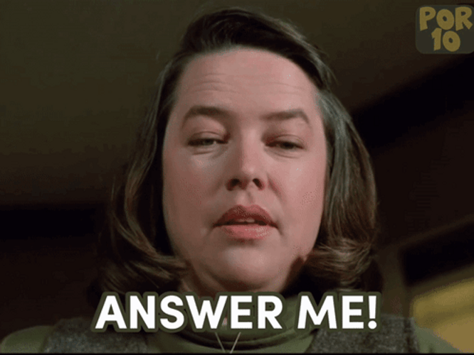 Kathy Bates Answer Me GIF