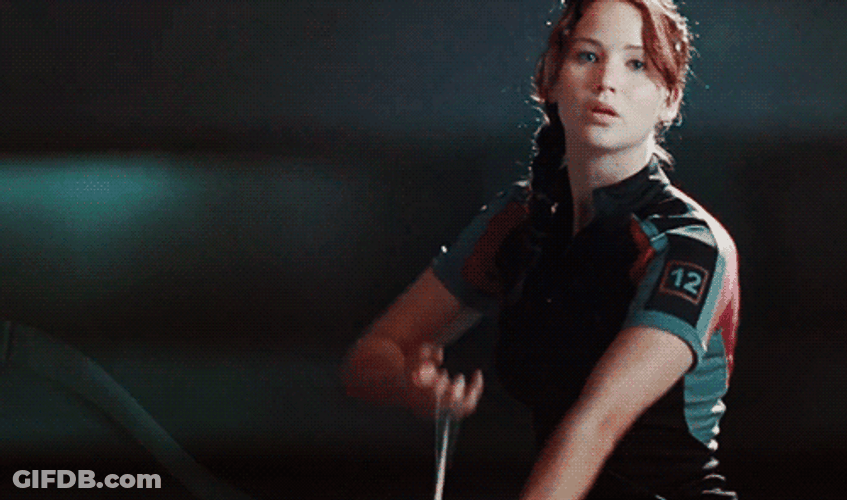Katniss Everdeen Preparing To Shoot GIF