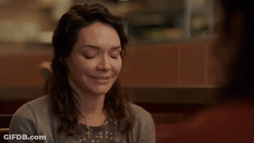 Katrina Lenk Holding Back Tears GIF