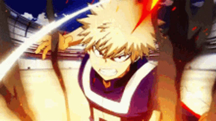 Katsuki Bakugo Anime Explosion GIF