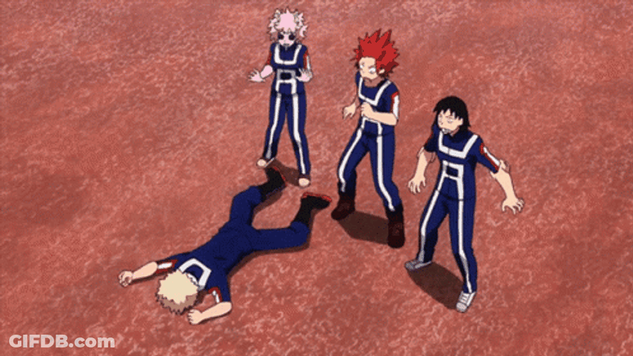 Katsuki Bakugou Anime Hit Ground GIF