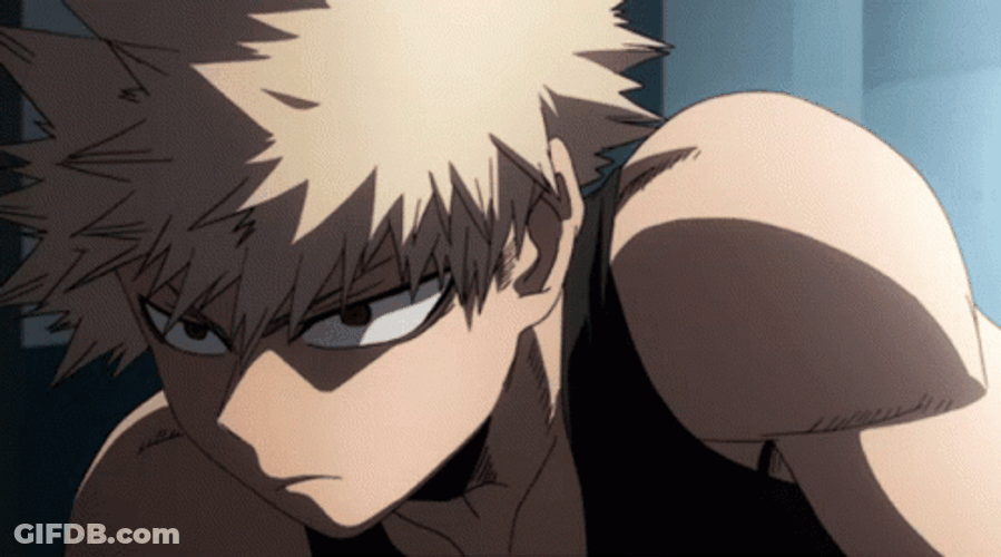 Katsuki Bakugou Opening 2 Peace Sign Warm Up GIF