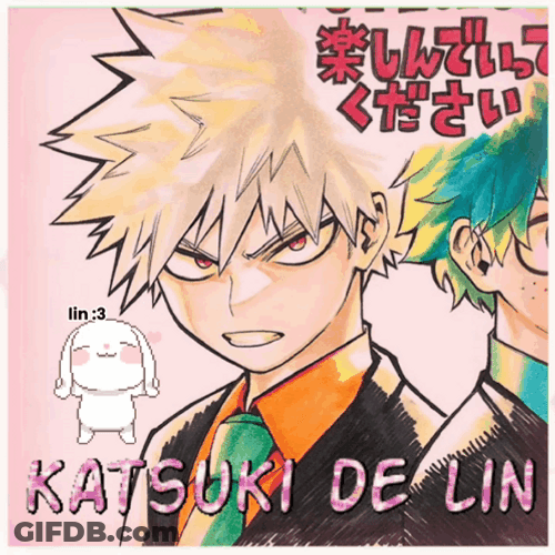 Katsuki Bakugou Shimmering Word Text GIF