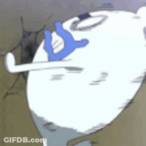 Katsuyu Banging Head Against Wall GIF