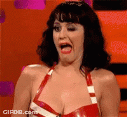 Katy Perry Winking Bow Chicka Wow Wow GIF