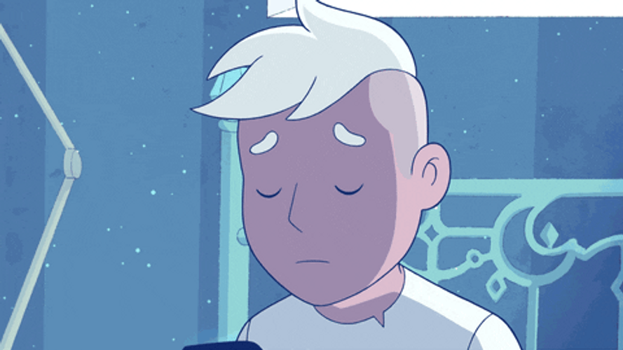 Kawaii Anime Deckard Wizard On Phone GIF