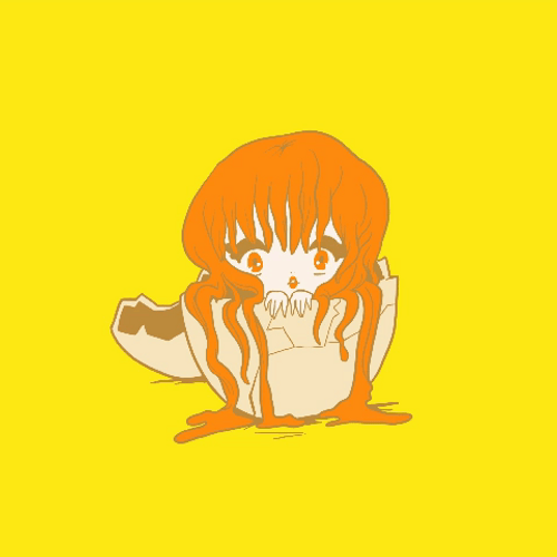 Kawaii Anime Girl On Egg Hatch GIF