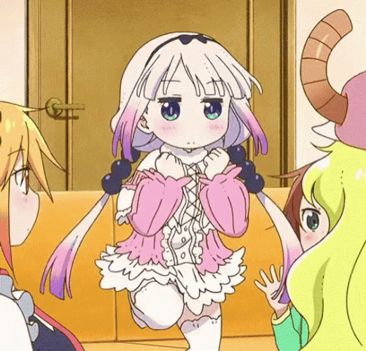 Kawaii Anime Hopping Kanna Kamui GIF