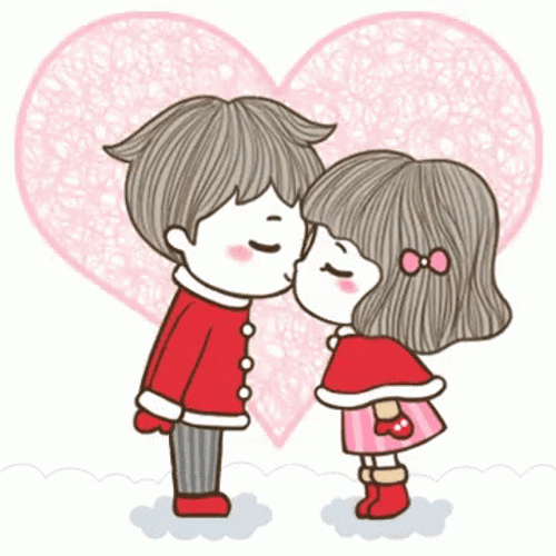 Kawaii Anime Kiss Couple GIF