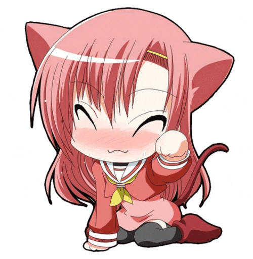 Kawaii Anime Neko Girl Chibi GIF