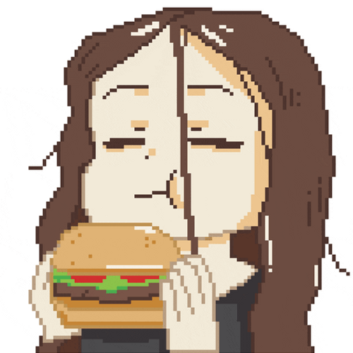 Kawaii Anime Pixel Girl Hungry GIF