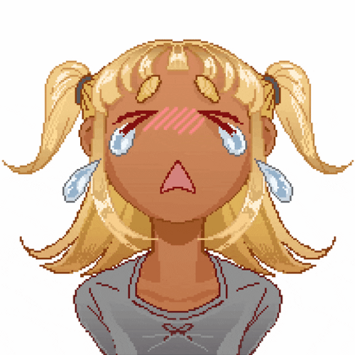 Kawaii Anime Pixel Sad Girl Crying GIF