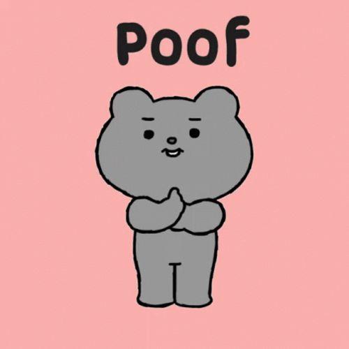 Kawaii Bear Betakkuma Disappearing Magic GIF