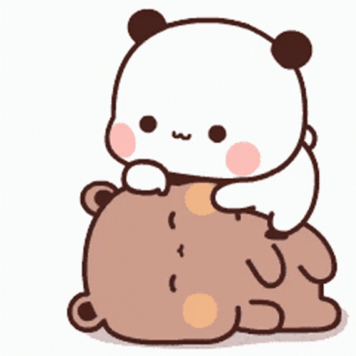 Kawaii Bears Cuddling GIF