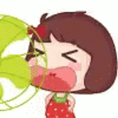 Kawaii Cartoon Girl Humidity GIF