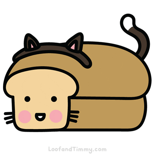 Kawaii Cat Bread Costume GIF