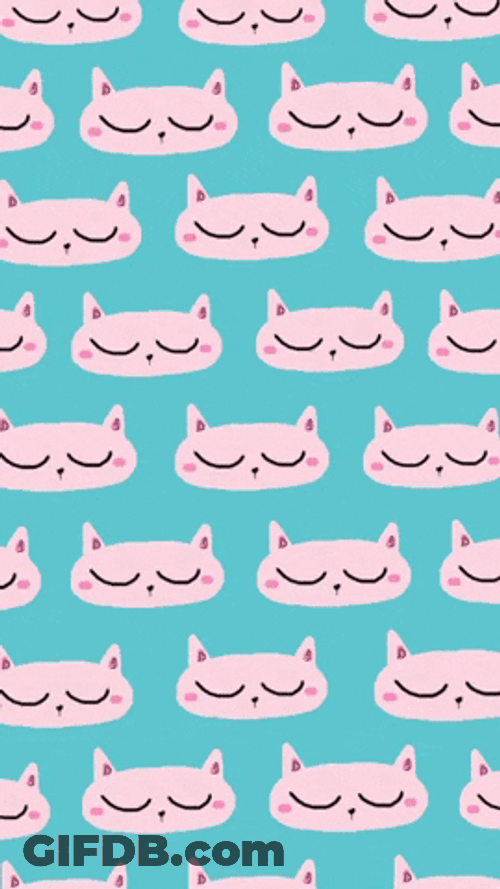 Kawaii Cat Closing Eyes Fun Motion GIF