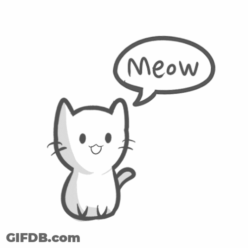 Kawaii Cat Cool Meow Wave GIF