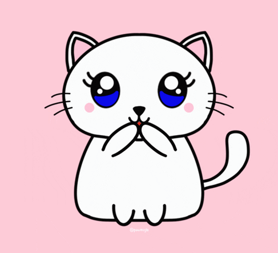 Kawaii Cat Love You Kiss GIF