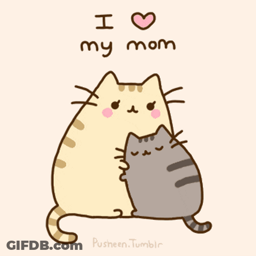 Kawaii Cat Mothers Day Love GIF