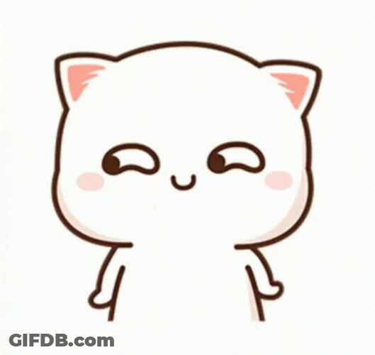 Kawaii Cat Nervously Looking Away GIF