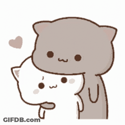 Kawaii Cat Pampering Each Other GIF