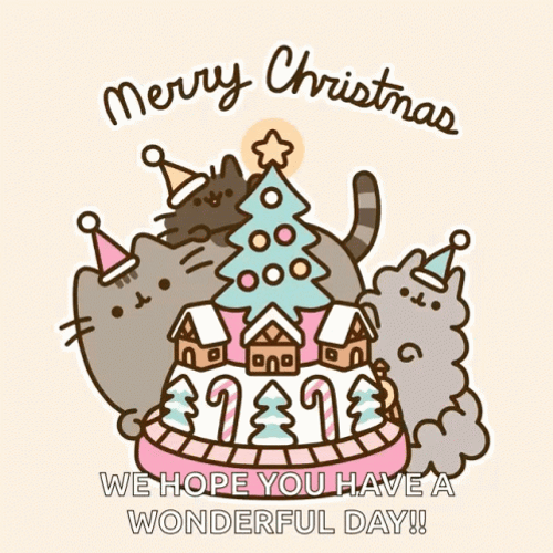 Kawaii Christmas Pusheen GIF
