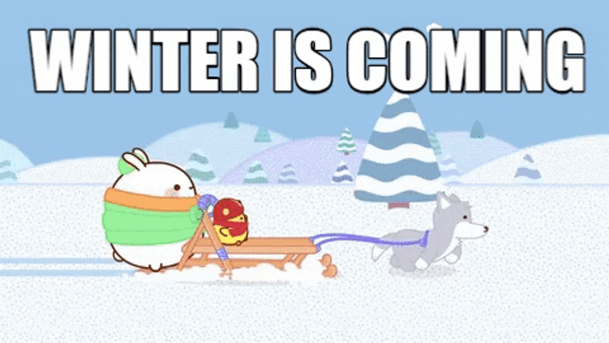 Kawaii Christmas Winter Bunny GIF