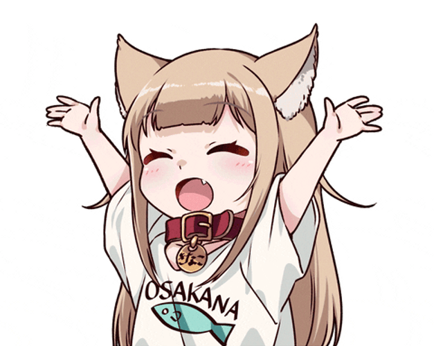 Kawaii Happy Cat Girl GIF