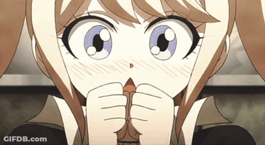 Kawaii Junko Enoshima Blushing GIF