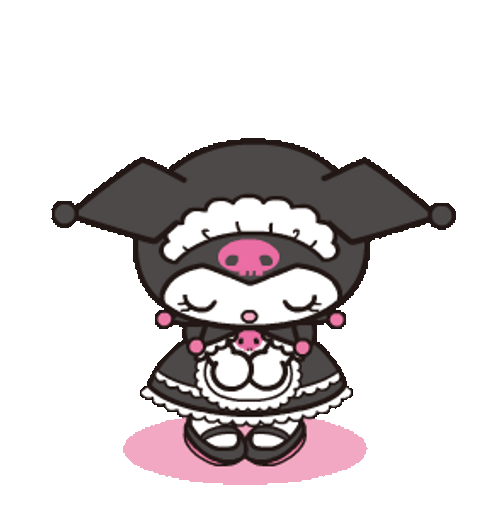 Kawaii Kuromi Bowing GIF