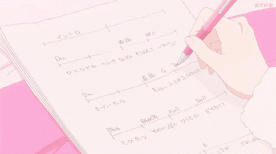 Kawaii Light Pink Pen GIF