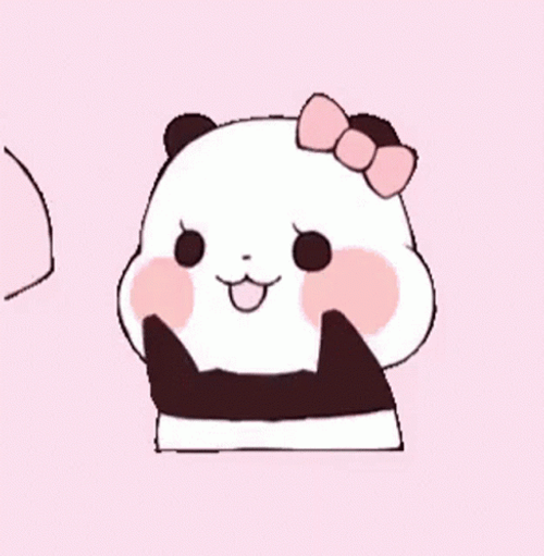 Kawaii Panda Heart GIF