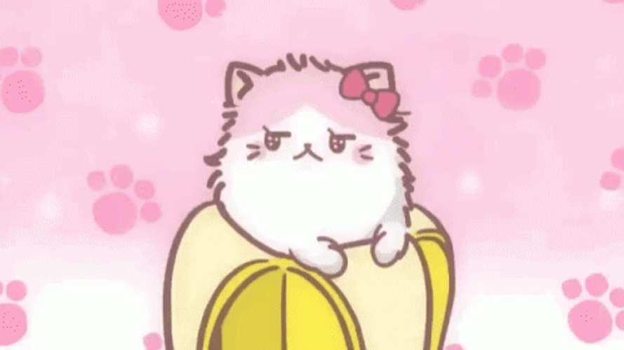 Kawaii Pink Banana GIF