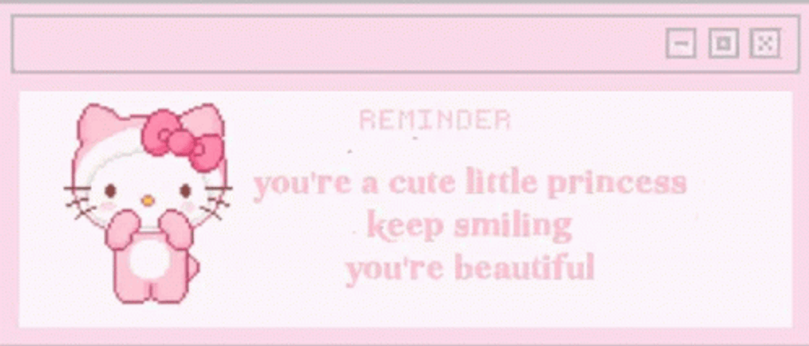 Kawaii Pink Hello Kitty Reminder GIF