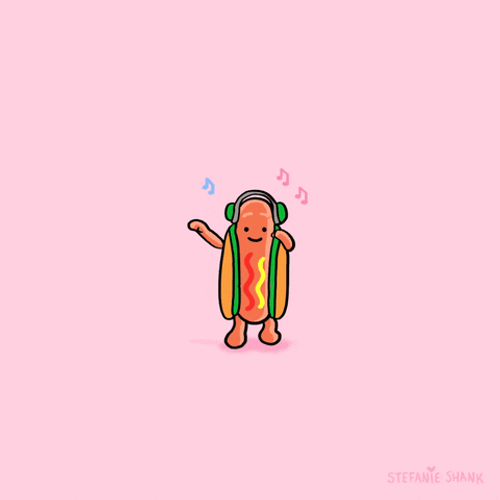 Kawaii Pink Hot Dog GIF