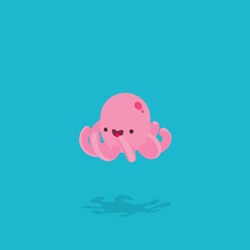 Kawaii Pink Octopus GIF