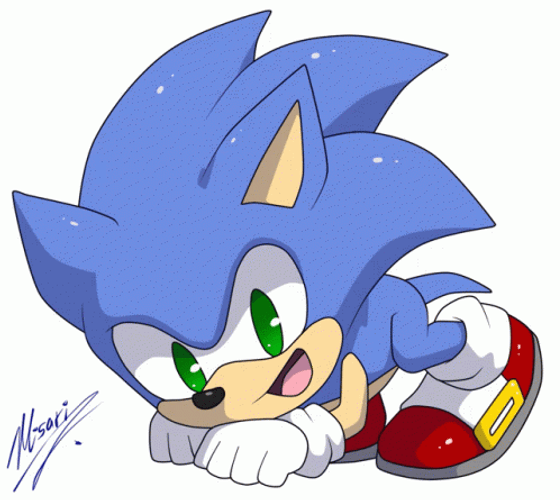 Kawaii Sonic Tail Wiggle GIF