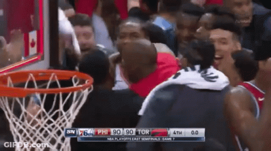 Kawhi And Teammates Group Hug GIF