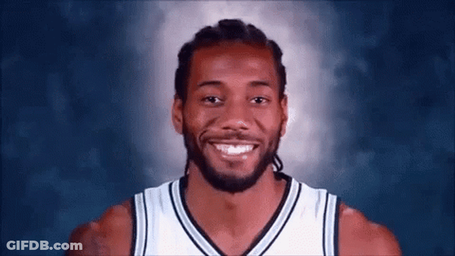 Kawhi Leonard Fake Smile GIF