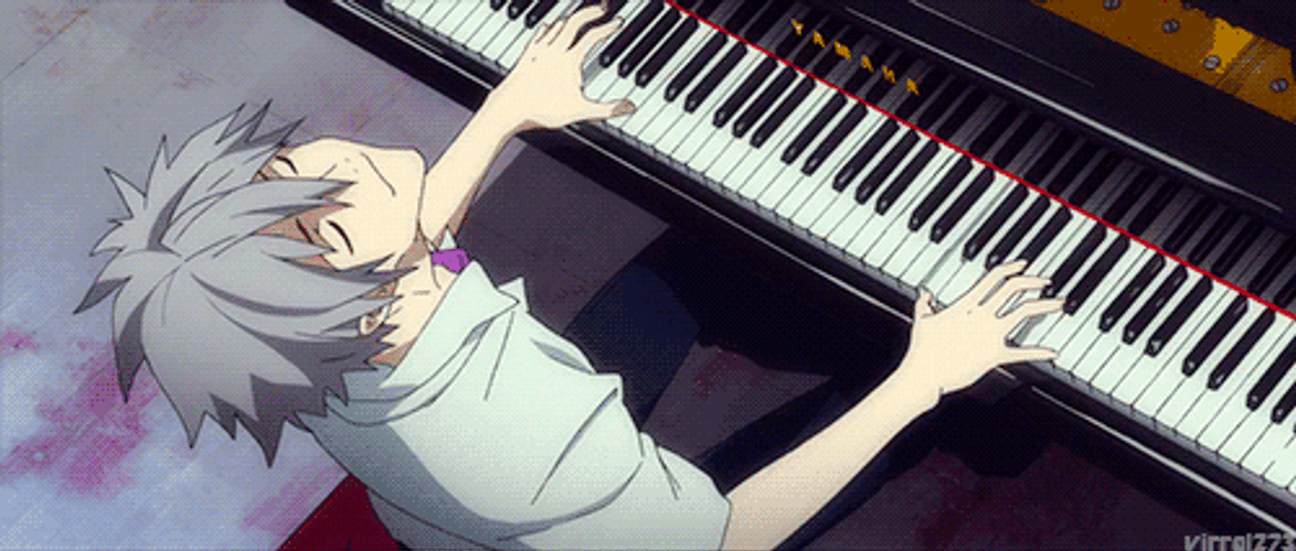 Kaworu Nagisa Anime Playing Piano GIF