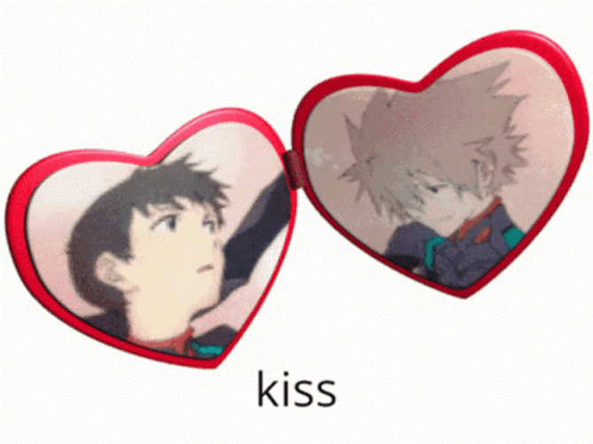 Kaworu Nagisa Kiss Heart Pendant GIF