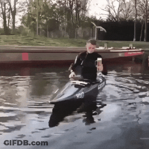 Kayak Flipping Over Hold My Beer GIF