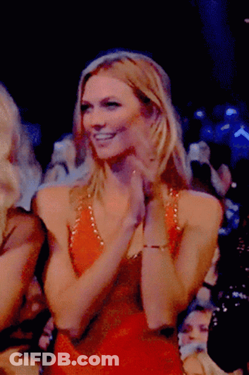 Kaylor Clapping Karlie Kloss GIF