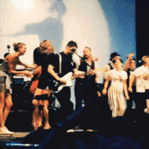 Kaylor Singing With The Band GIF